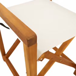 VidaXL 365837 outdoor chair Terrace Padded seat Acacia wood, Polyester Cream, White - Additional view 8