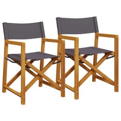 VidaXL 365838 outdoor chair Terrace Padded seat Acacia wood, Polyester Grey