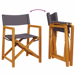 VidaXL 365838 outdoor chair Terrace Padded seat Acacia wood, Polyester Grey - Additional view 7