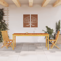 vidaXL Garden Table Balcony Outdoor Table Dinning Table Solid Acacia Wood - 180 x 90 x 75 cm - Additional view 2