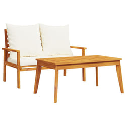 VidaXL 366375 outdoor bench Acacia wood, Fabric, Polyester