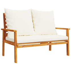 VidaXL 366378 outdoor bench Acacia wood, Fabric, Polyester