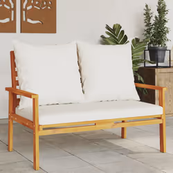 VidaXL 366378 outdoor bench Acacia wood, Fabric, Polyester