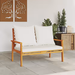 VidaXL 366378 outdoor bench Acacia wood, Fabric, Polyester