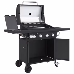 vidaXL Gas BBQ Grill with 5 Burners Gas Barbecue Black Powder-coated Steel - Additional view 5