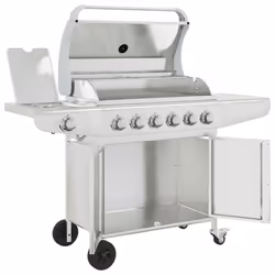 vidaXL Gas BBQ Grill with 7 Burners Gas Barbecue Grill Silver Stainless Steel - Additional view 5