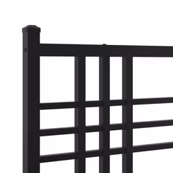 vidaXL Metal Bed Frame with Headboard Home Bed Base Bedstead Black 100x200 cm - black, 120x190 cm/with headboard & footboard - Additional view 6