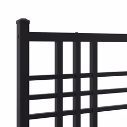vidaXL Metal Bed Frame with Headboard Home Bed Base Bedstead Black 100x200 cm - black, 135x190 cm/with headboard & footboard - Additional view 6