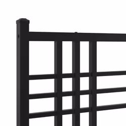 vidaXL Metal Bed Frame with Headboard Home Bed Base Bedstead Black 100x200 cm - black, 193x203 cm/with headboard & footboard - Additional view 6