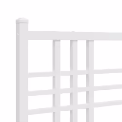 vidaXL Metal Bed Frame with Headboard Home Bed Base Bedstead Black 100x200 cm - white, 180x200 cm/with headboard & footboard - Additional view 6
