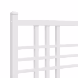 vidaXL Metal Bed Frame with Headboard Home Bed Base Bedstead Black 100x200 cm - white, 183x213 cm/with headboard & footboard - Additional view 6