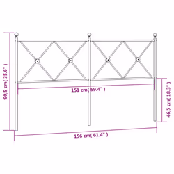 VidaXL 376538 headboard/footboard Black - Additional view 6