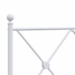 vidaXL Metal Bed Frame with Headboard and Footboard Bed Base Black 80x200 cm - white, 120x200 cm/with headboard & footboard - Additional view 6