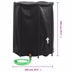 vidaXL Water Tank with Tap Foldable Water Container Water Storage 750 L PVC