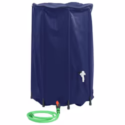 vidaXL Water Tank with Tap Foldable Water Container Water Storage 500 L PVC