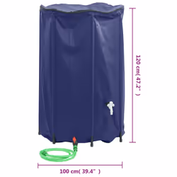 vidaXL Water Tank with Tap Foldable Water Container Water Storage 1000 L PVC - Additional view 3