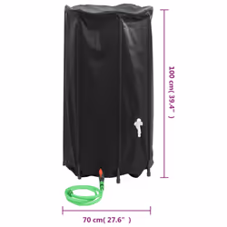 vidaXL Water Tank with Tap Foldable Water Container Water Storage 380 L PVC