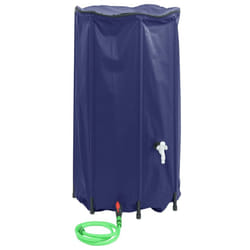 New Collapsible Rain Water Tank Storage with Garden Hose750/500/250LSelectable - blue