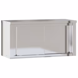 vidaXL Kitchen Wall Cabinet with Sliding Doors Storage Cabinet Stainless Steel