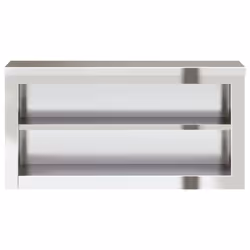 vidaXL Kitchen Wall Cabinet with Shelf Storage Cupboard Shelf Stainless Steel - Additional view 4