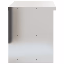 vidaXL Kitchen Wall Cabinet with Shelf Storage Cupboard Shelf Stainless Steel - Additional view 4