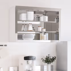 vidaXL Kitchen Wall Cabinet with Shelves Storage Cupboard Stainless Steel