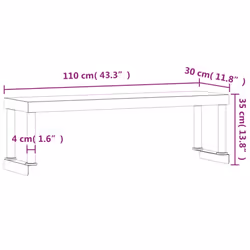 vidaXL Work Table Overshelf Food Prep Kitchen Catering Table Stainless Steel - 110 x 30 x 35 cm - Additional view 3
