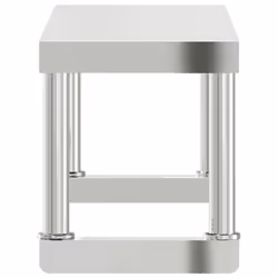 vidaXL Work Table Overshelf Food Prep Kitchen Catering Table Stainless Steel - 110 x 30 x 35 cm - Additional view 5