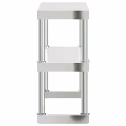vidaXL Work Table Overshelf Food Prep Kitchen Catering Table Stainless Steel - 110 x 30 x 65 cm - Additional view 5