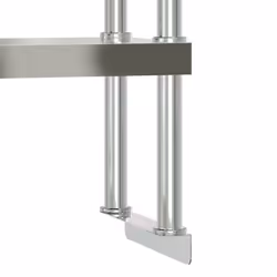 vidaXL Work Table Overshelf Food Prep Kitchen Catering Table Stainless Steel - 110 x 30 x 65 cm - Additional view 7