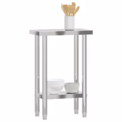 vidaXL Kitchen Work Table 55x30x85 cm Stainless Steel