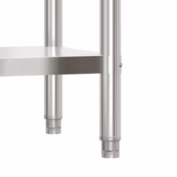 vidaXL Kitchen Work Table with Backsplash Prep Catering Table Stainless Steel - 82.5 x 55 x 93 cm - Additional view 7