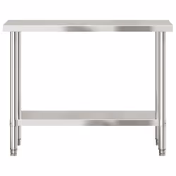 vidaXL Kitchen Work Table Food Prep Work Bench Catering Table Stainless Steel - 110 x 55 x 85 cm - Additional view 4