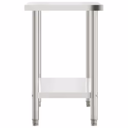 vidaXL Kitchen Work Table Food Prep Work Bench Catering Table Stainless Steel - 110 x 55 x 85 cm - Additional view 5