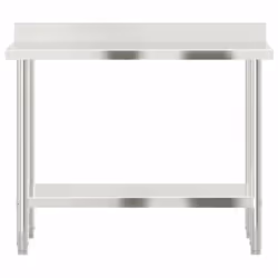 vidaXL Kitchen Work Table Food Prep Work Bench Catering Table Stainless Steel - 110 x 55 x 93 cm - Additional view 4