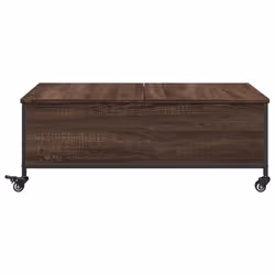 vidaXL Coffee Table withÂ Wheels Hall Side Table Brown Oak EngineeredÂ Wood - Additional view 5
