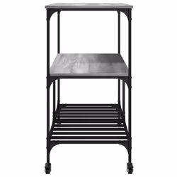 vidaXL Kitchen Trolley Rolling Cart Storage Cart Grey Sonoma Engineered Wood - Additional view 7