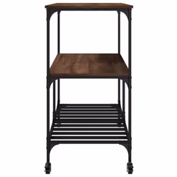 vidaXL Kitchen Trolley Rolling Cart Storage Cart Brown Oak Engineered Wood - Additional view 7