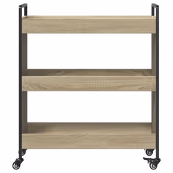 vidaXL Kitchen Trolley Rolling Cart Storage Cart Sonoma Oak Engineered Wood - Additional view 6