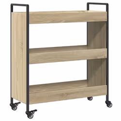 vidaXL Kitchen Trolley Rolling Cart Storage Cart Sonoma Oak Engineered Wood - Additional view 8