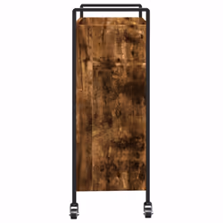 vidaXL Kitchen Trolley Rolling Cart Storage Cart Smoked Oak Engineered Wood - Additional view 7