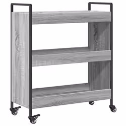 vidaXL Kitchen Trolley Rolling Cart Storage Cart Grey Sonoma Engineered Wood - Additional view 8