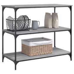 vidaXL Kitchen Trolley Rolling Cart Storage Cart Grey Sonoma Engineered Wood - Additional view 4