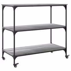 vidaXL Kitchen Trolley Rolling Cart Storage Cart Grey Sonoma Engineered Wood - Additional view 8