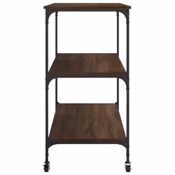 vidaXL Kitchen Trolley Rolling Cart Storage Cart Brown Oak Engineered Wood - Additional view 7