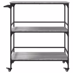 vidaXL Kitchen Trolley Rolling Cart Storage Cart Grey Sonoma Engineered Wood - Additional view 6