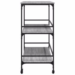 vidaXL Kitchen Trolley Rolling Cart Storage Cart Grey Sonoma Engineered Wood - Additional view 7