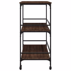 vidaXL Kitchen Trolley Rolling Cart Storage Cart Brown Oak Engineered Wood - Additional view 7