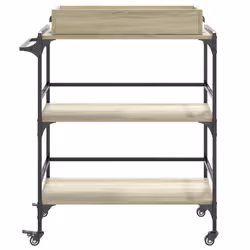 vidaXL Kitchen Trolley Rolling Cart Storage Cart Sonoma Oak Engineered Wood - Additional view 6