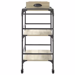 vidaXL Kitchen Trolley Rolling Cart Storage Cart Sonoma Oak Engineered Wood - Additional view 7